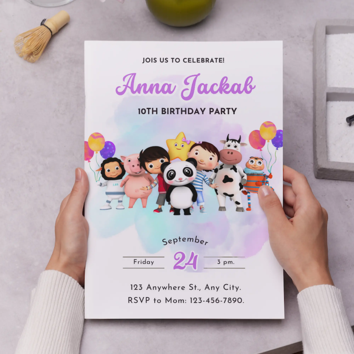 Little Baby Bum Birthday Invitation Template - CreativeRino
