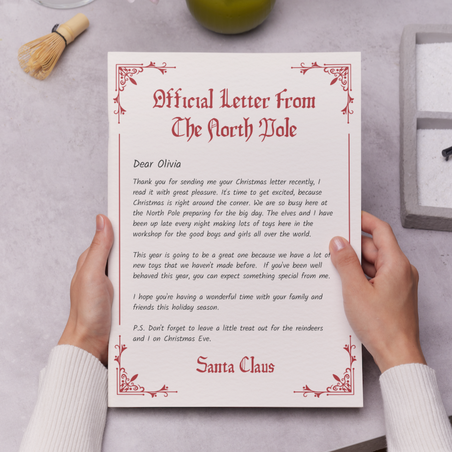 Letter from Santa Claus Christmas Template