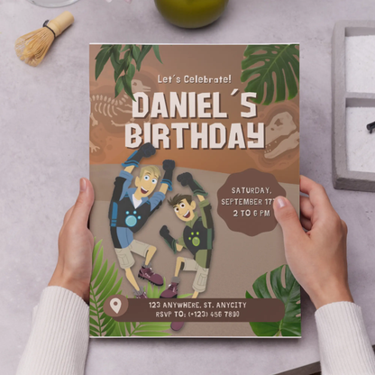 Wild Kratts Birthday Invitation Template - CreativeRino