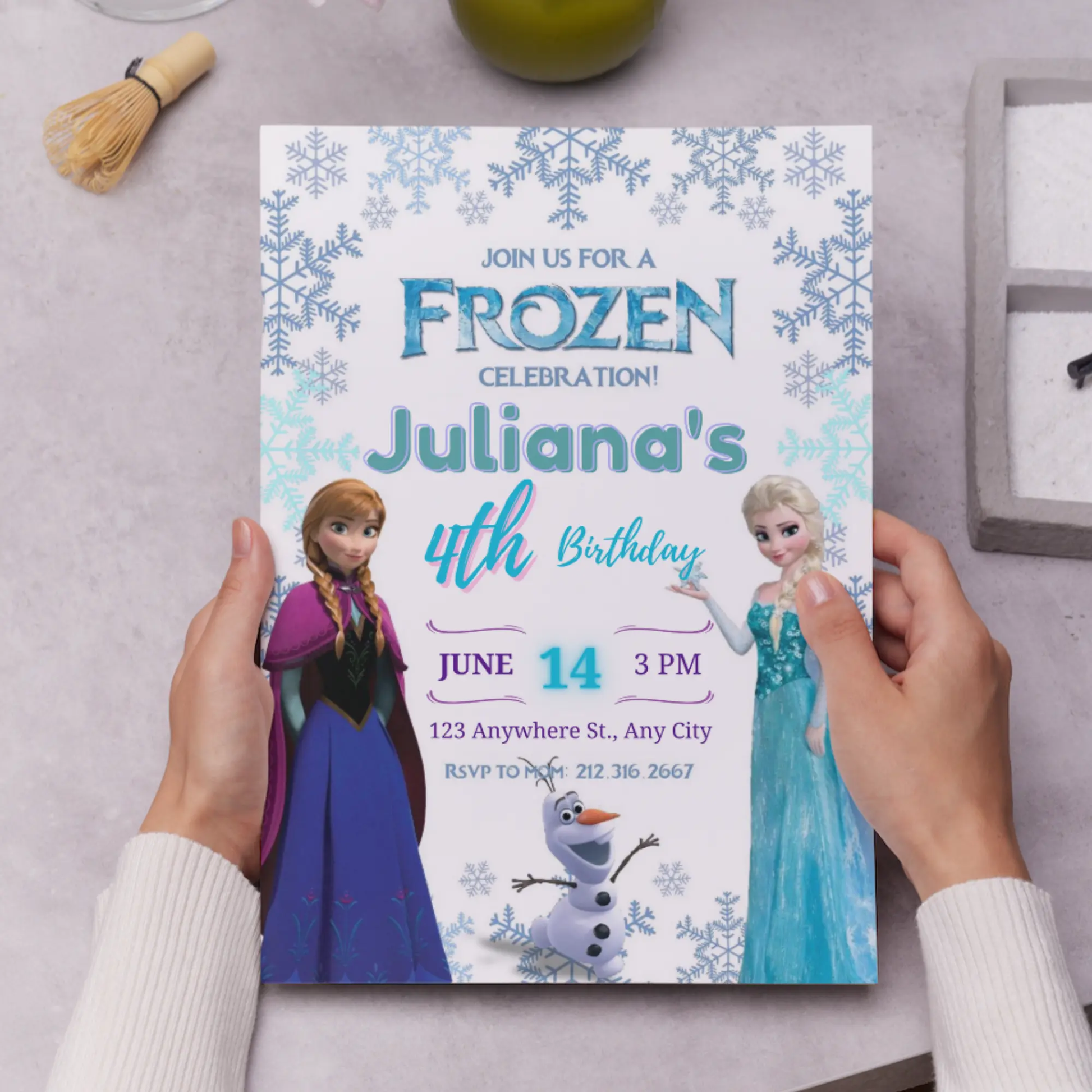 Frozen Birthday Invitation Template - CreativeRino