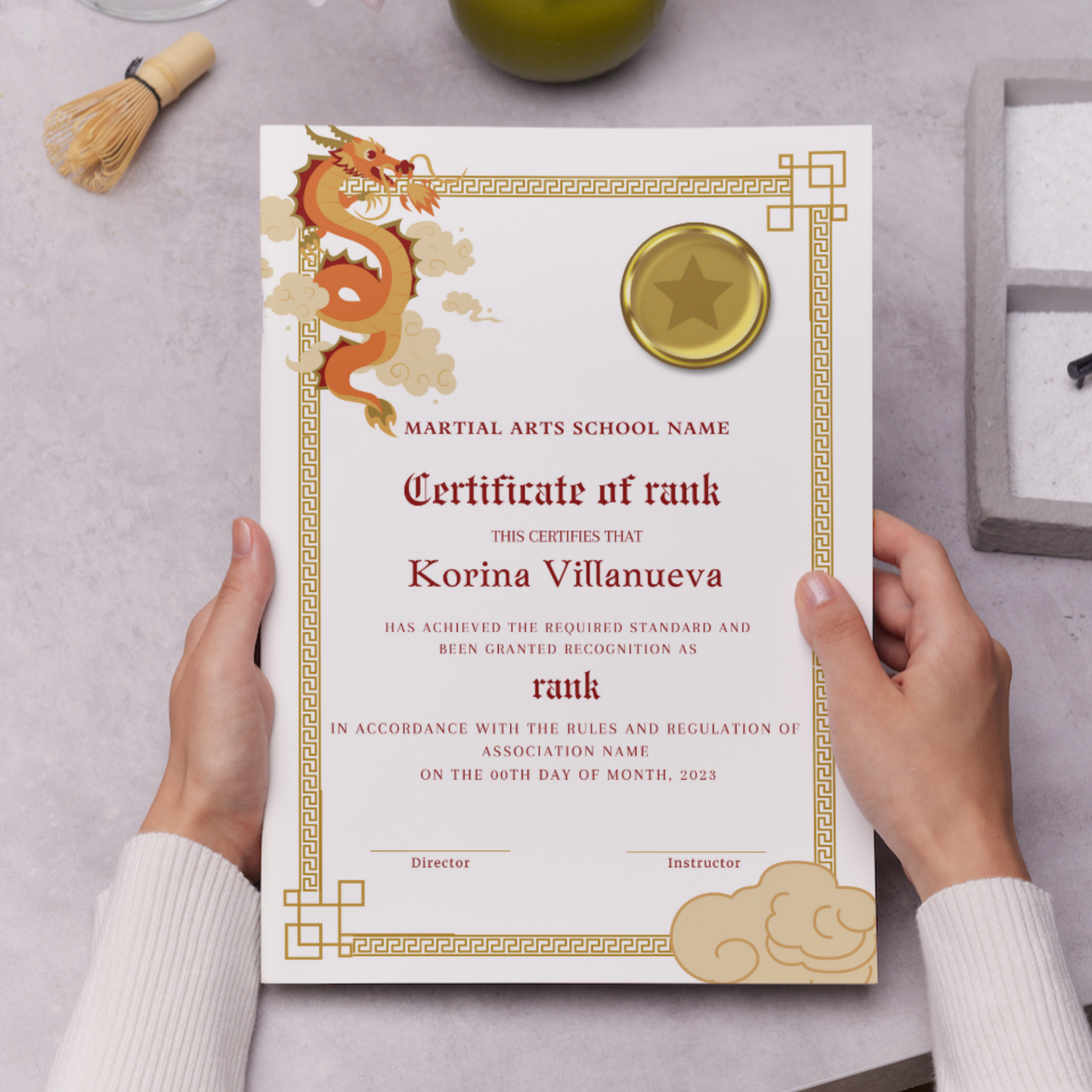 Certificate of Rank Template | Rank Certificate