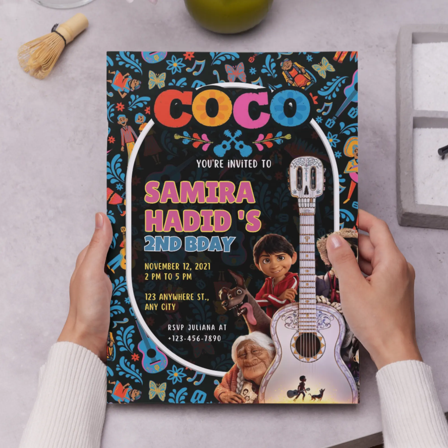 Coco Birthday Invitation Template - CreativeRino