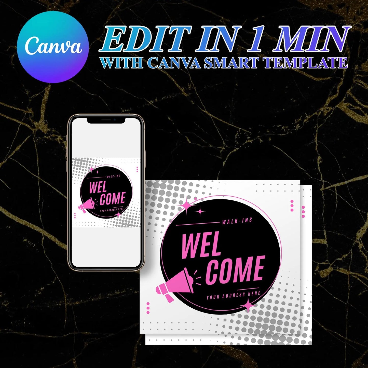 Walk Ins Welcome Flyer Template | Social Media Flyer Canva Template CreativeRino