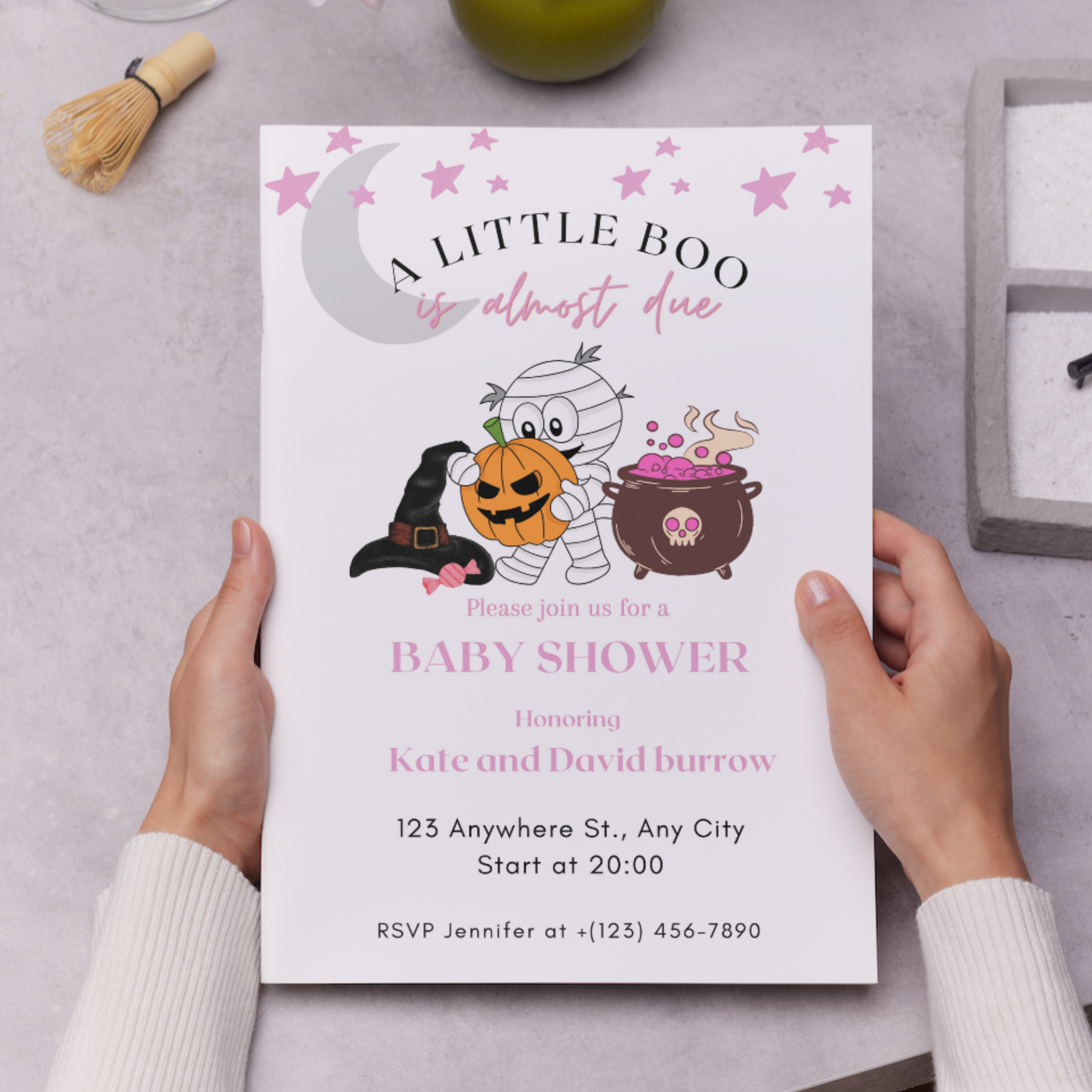 A Little Boo Baby Shower Invitation Template | Halloween Baby Shower Invite