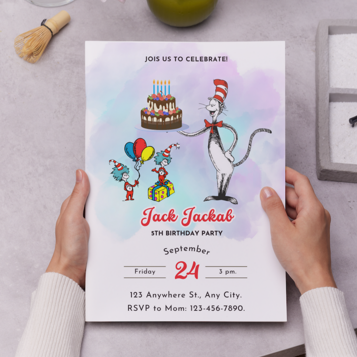 Dr Seuss Birthday Invitation Template