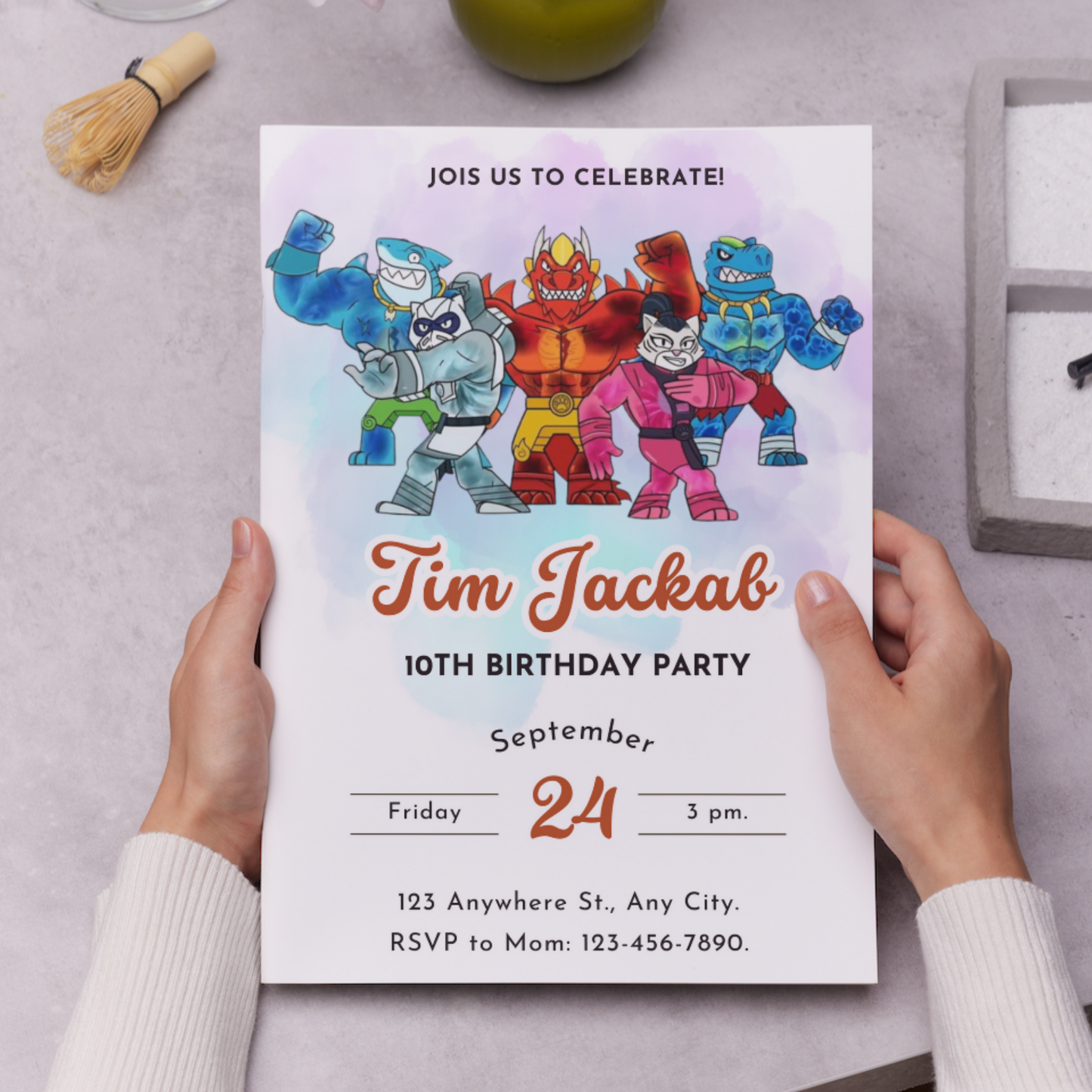 Goo Jit Zu Birthday Invitation Template