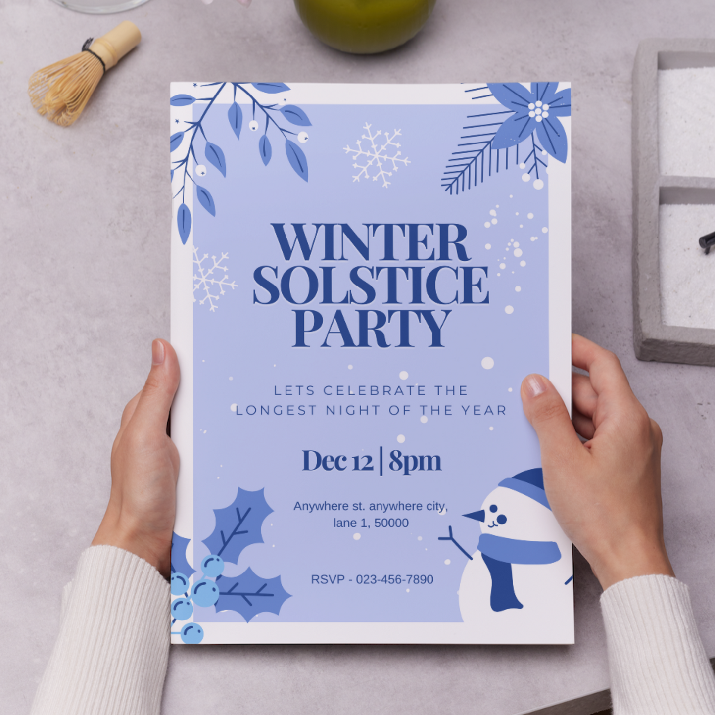 Winter Solstice Party Invitation Template