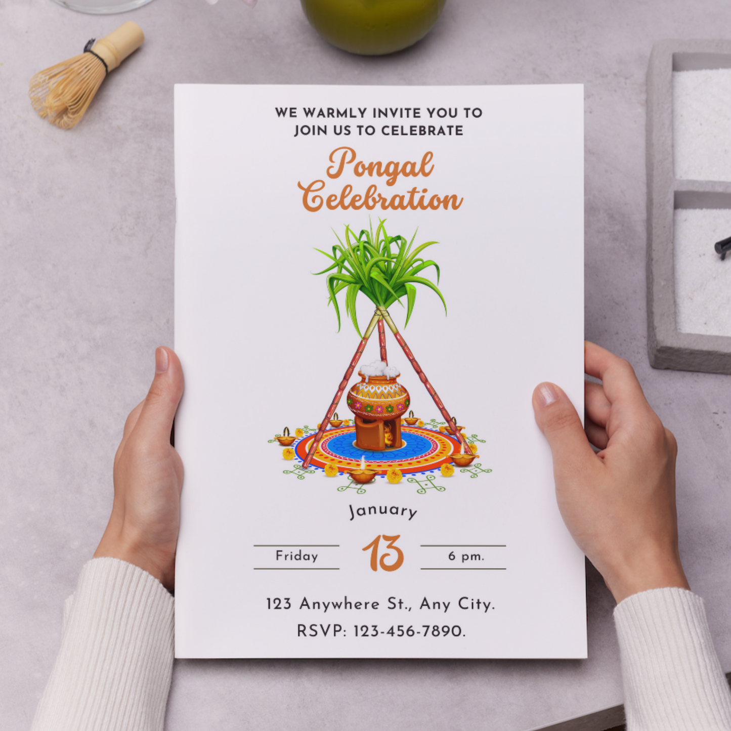 Pongal Invitation Template | Pongal Celebration Invite