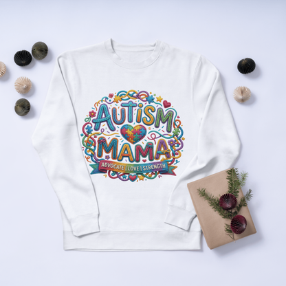 Autism Mama PNG | Autism Awareness Sublimation Design | Coquette Faux Yarn Designs CreativeRino