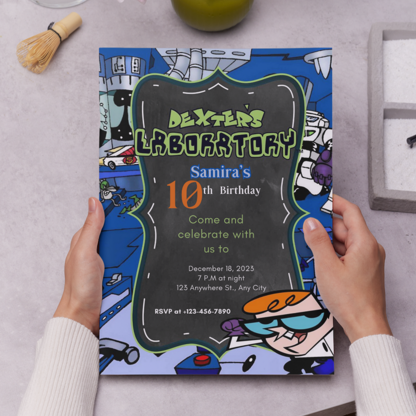 Dexter's Laboratory Birthday Invitation Template