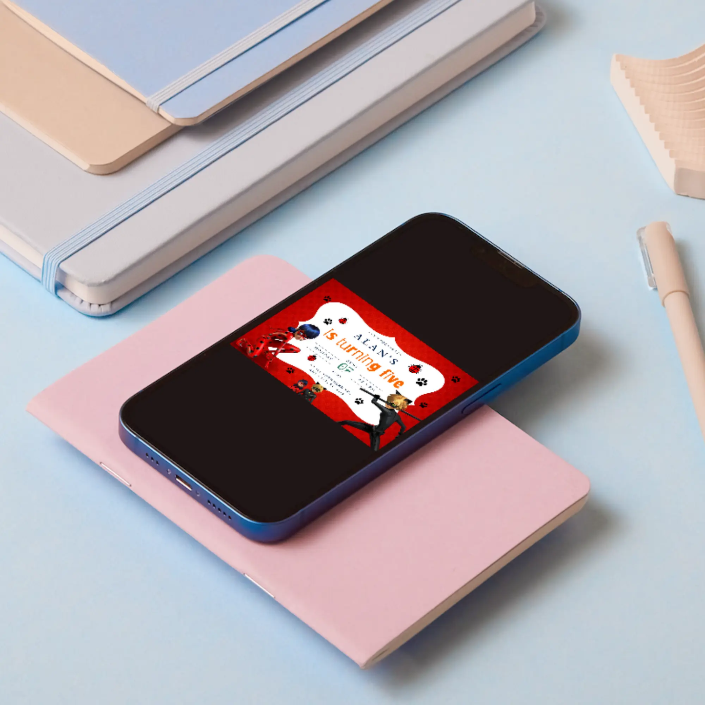 Miraculous Tales of Ladybug & Cat Noir Birthday Invitation Template - CreativeRino