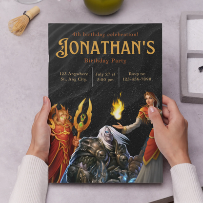 World of Warcraft Birthday Invitation Template - CreativeRino