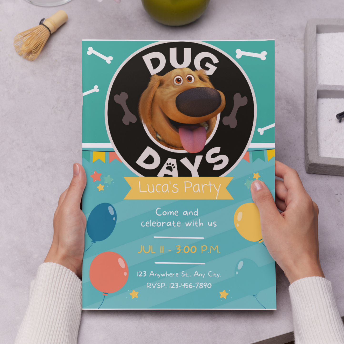 Dug Days Birthday Invitation Template