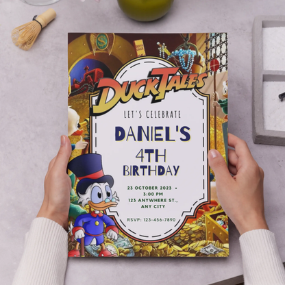 Ducktales Birthday Invitation Template - CreativeRino