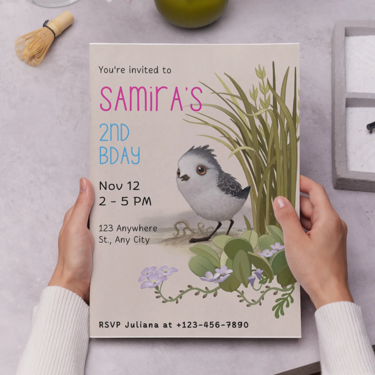 Bird Birthday Invitation Template - CreativeRino