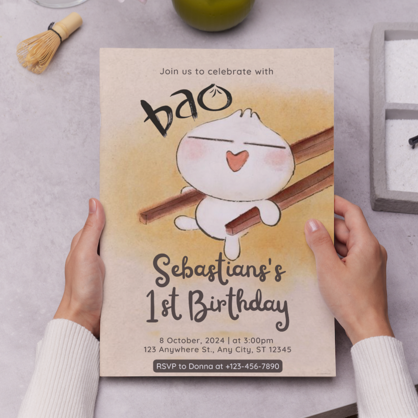 Bao Birthday Invitation Template