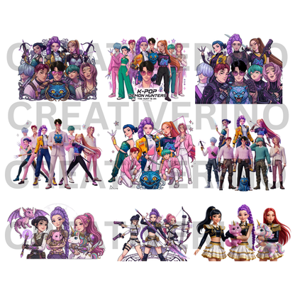 101 Kpop Demon Hunter PNG Bundle CreativeRino