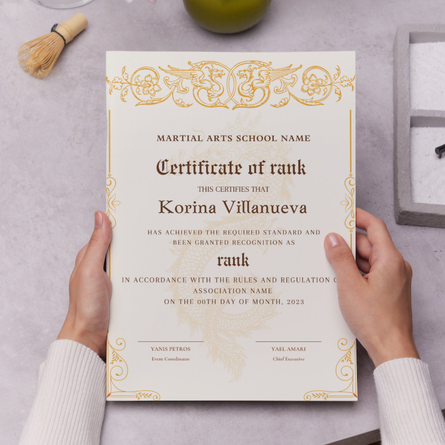 Certificate of Rank Template | Rank Certificate