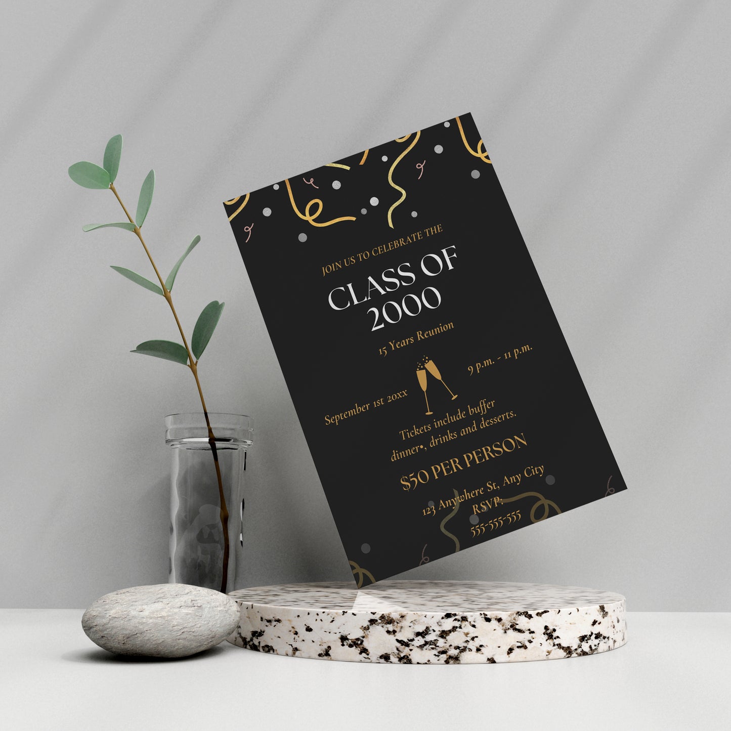 School Reunion Flyer Template | High School College Reunion Invitation