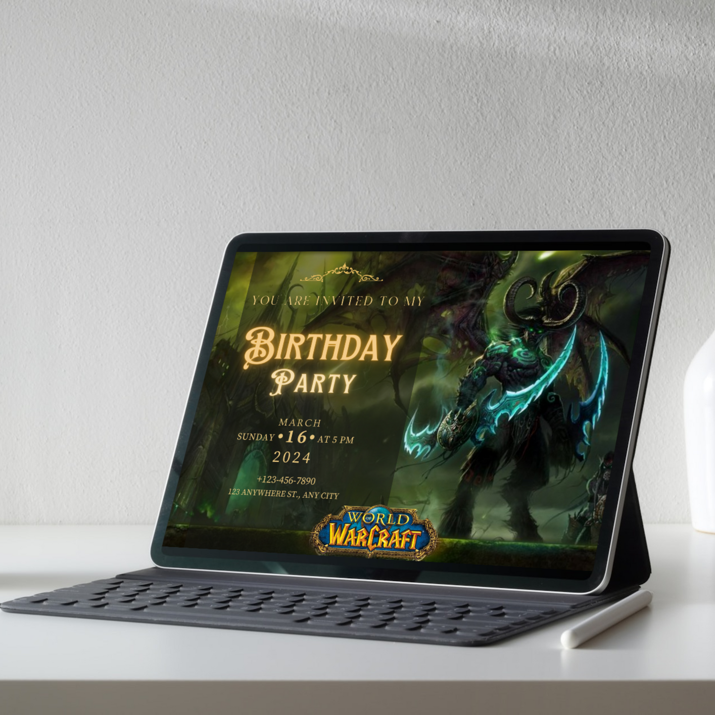 World of Warcraft Birthday Invitation Template