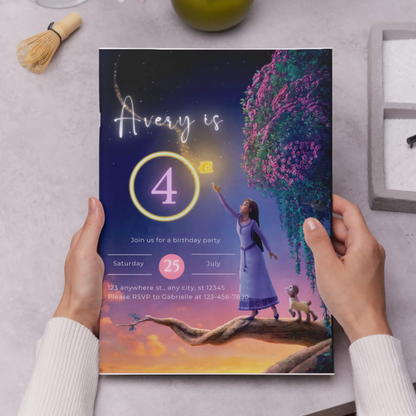 Wish Birthday Invitation Template - CreativeRino