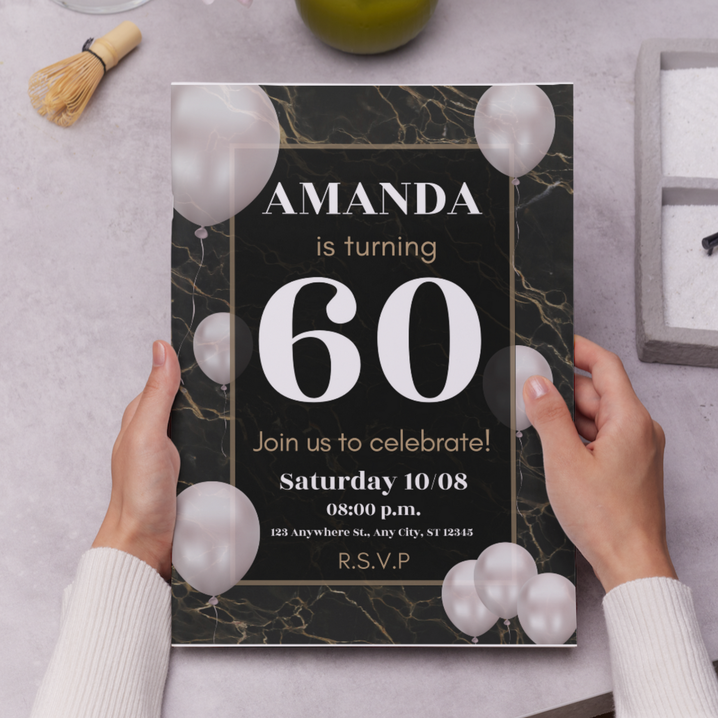 60th Birthday Invitation Template