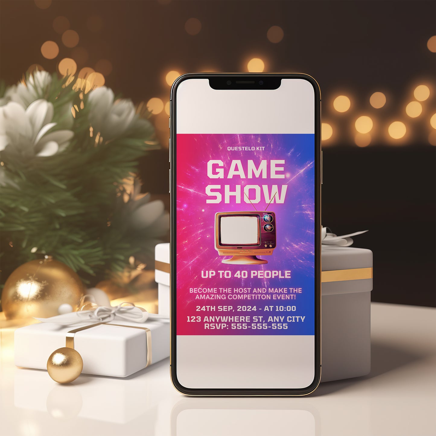 Game Show Birthday Invitation Template