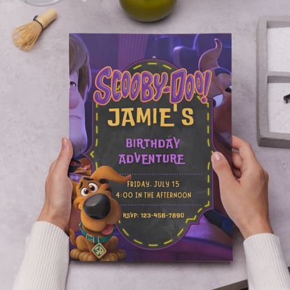 Scooby Doo Birthday Invitation Template - CreativeRino