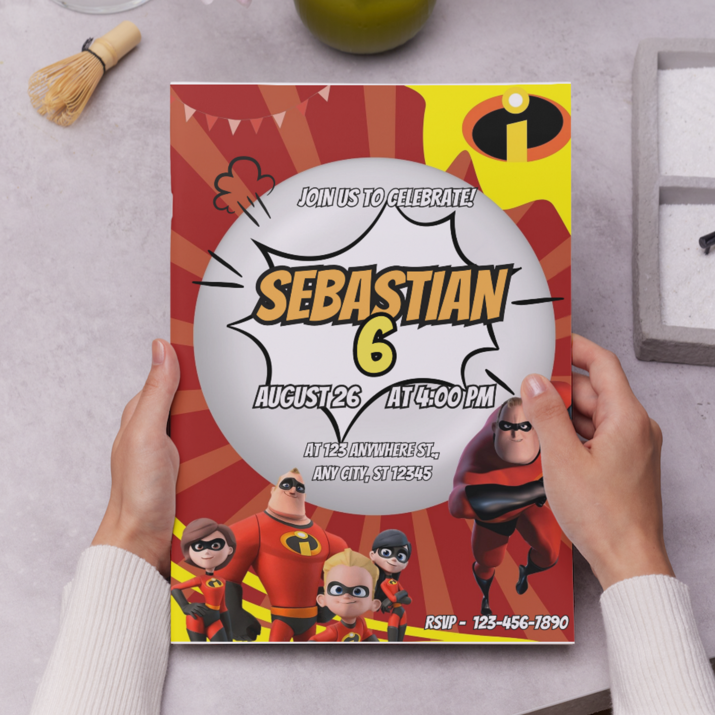 The Incredibles Birthday Invitation Template