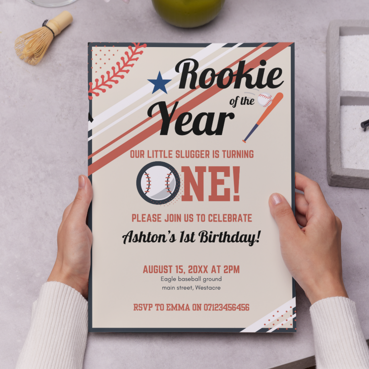 Baseball Birthday Invitation Template | Rookie of the Year