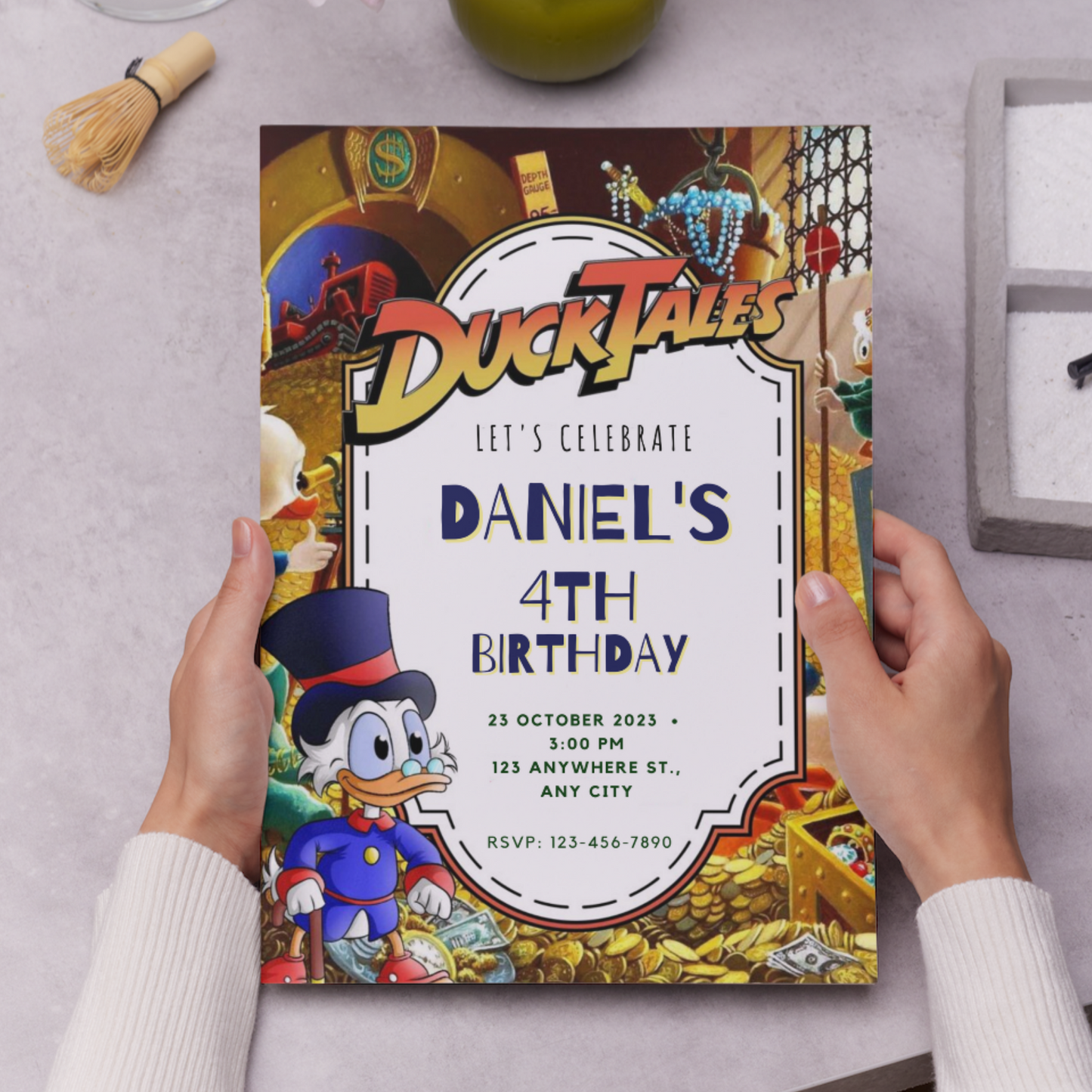 Ducktales Birthday Invitation Template