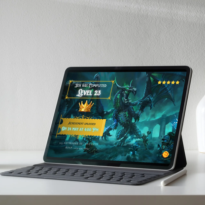 World of Warcraft Birthday Invitation Template - CreativeRino