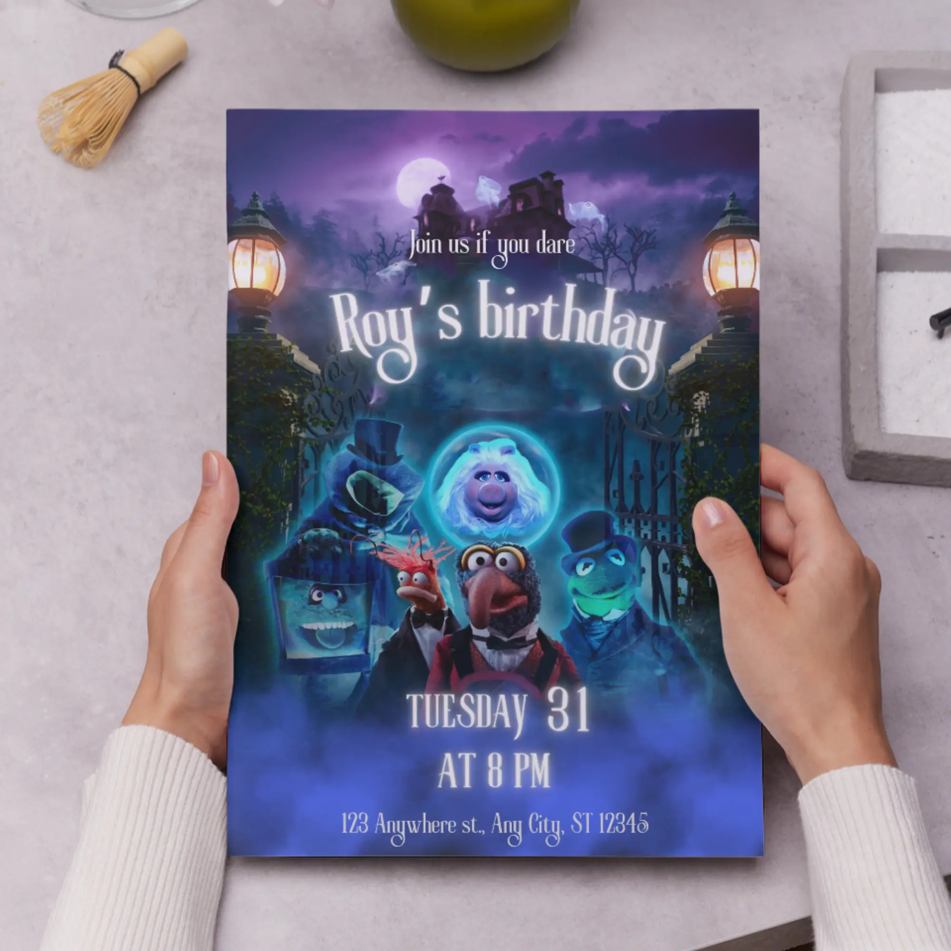 Muppets Haunted Mansion Birthday Invitation Template - CreativeRino