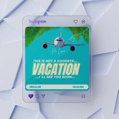 We Are On Vacation Flyer Social Media Template | We Are Closed Flyer CreativeRino