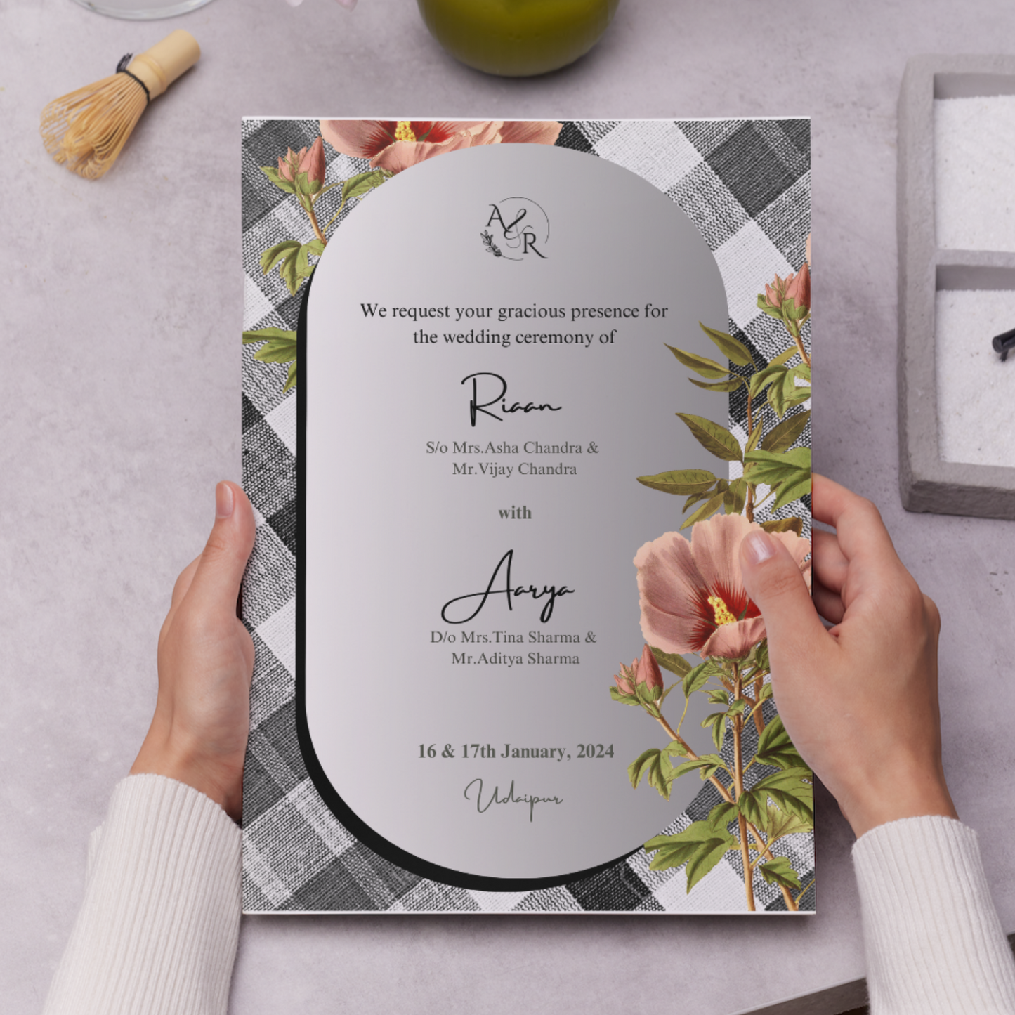 Anthurium Wedding Invitation Template