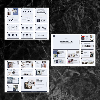 7 Magazine Powerpoint Presentation Template Bundle | Magazine Style Business PowerPoint Template CreativeRino