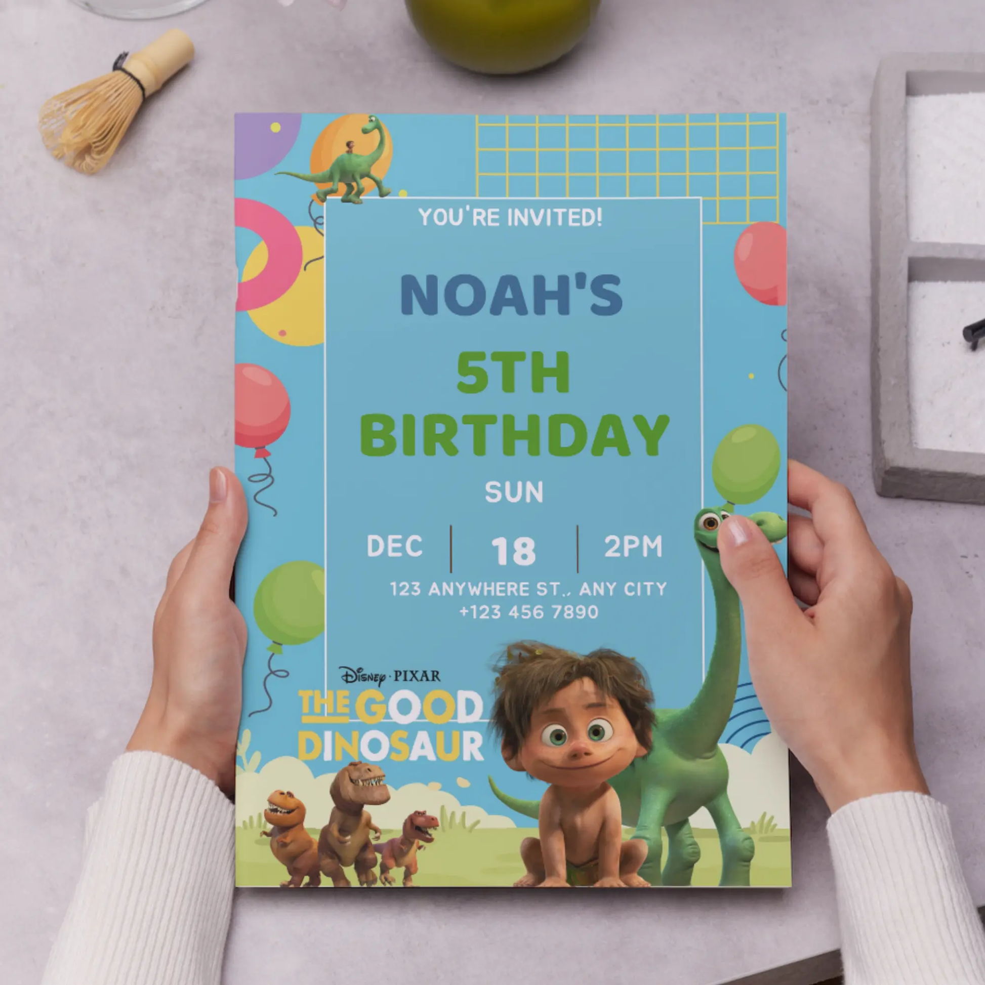 Good Dinosaur Birthday Invitation Template - CreativeRino