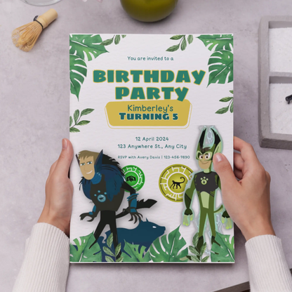 Wild Kratts Birthday Invitation Template - CreativeRino