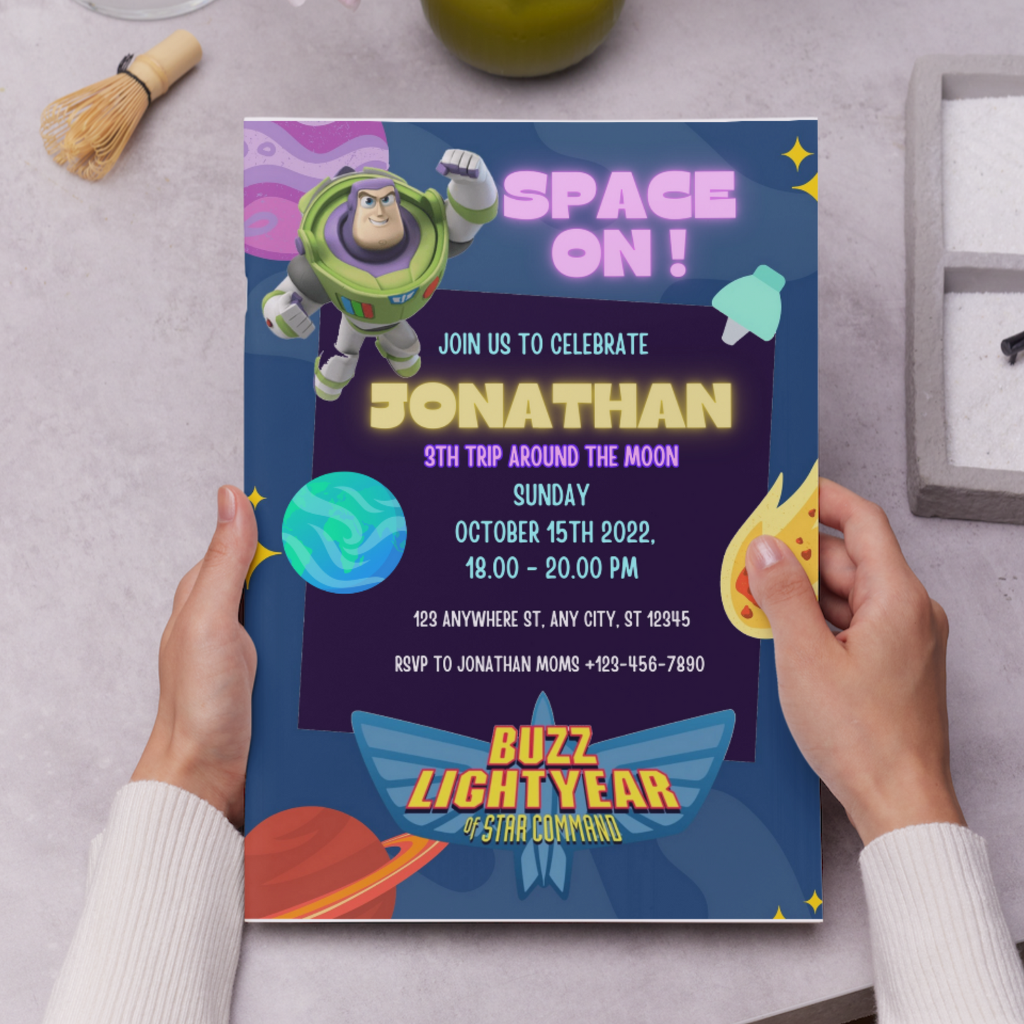 Buzz Lightyear Birthday Invitation Template