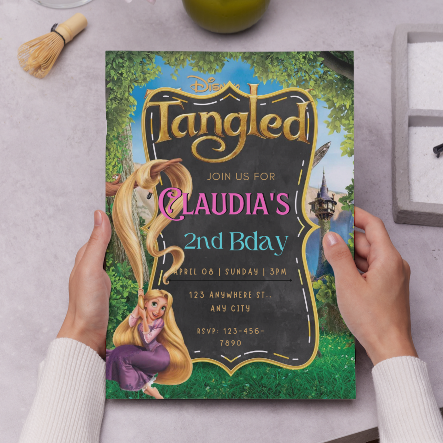 Tangled Birthday Invitation Template