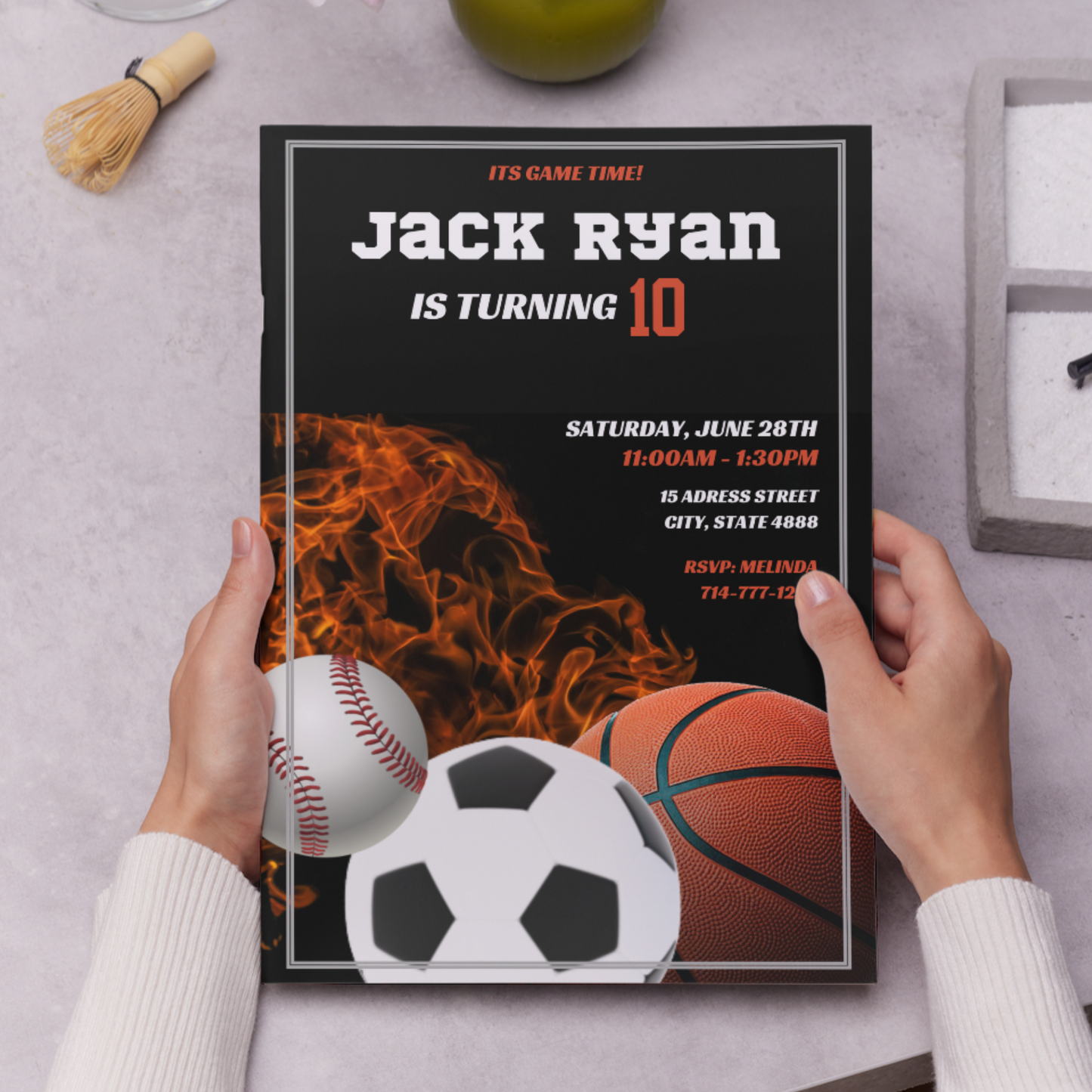 Sports Birthday Invitation Template