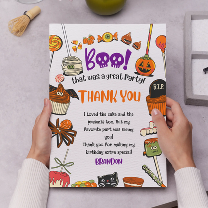 Halloween Thank You Card Template - CreativeRino