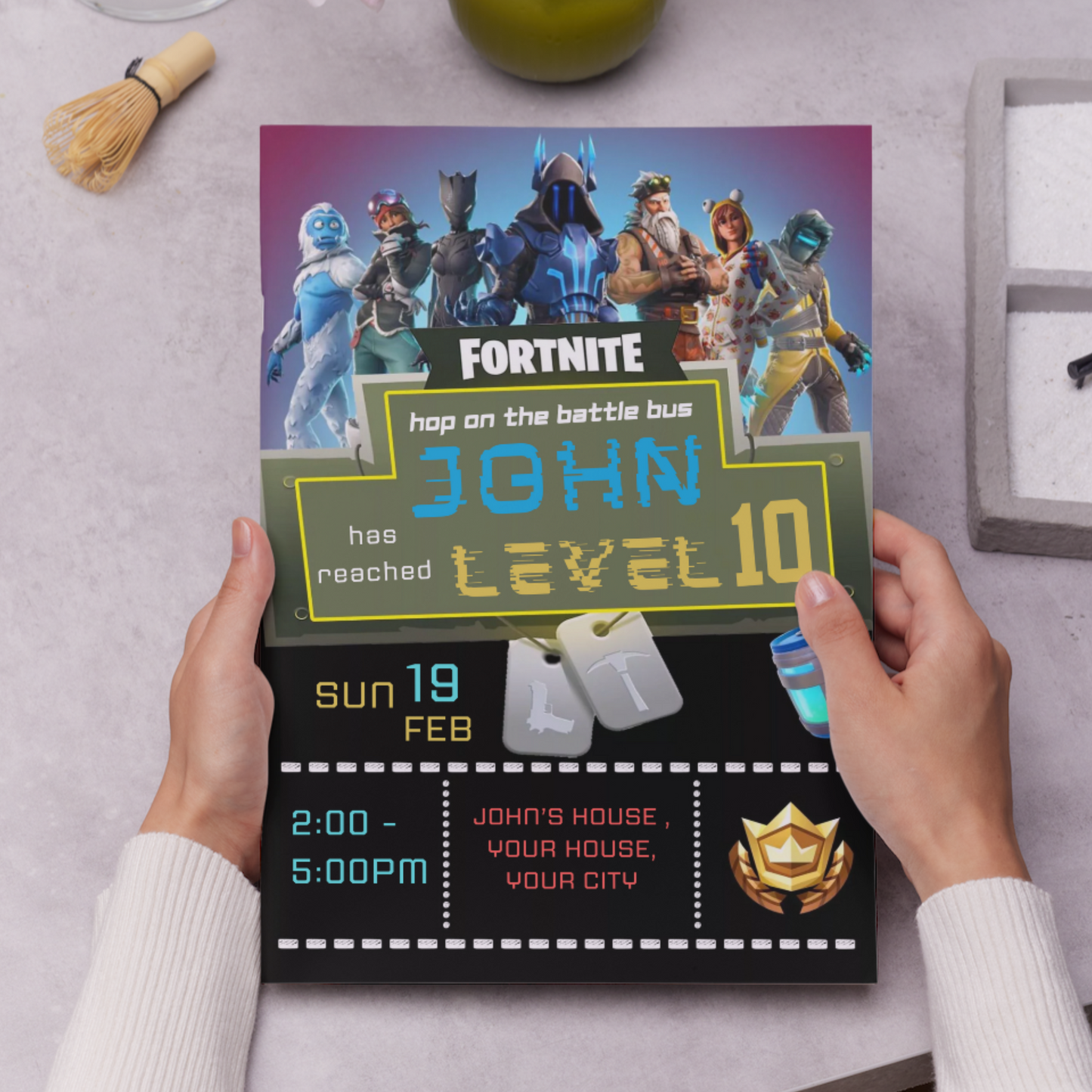 Fortnite Birthday Invitation Template