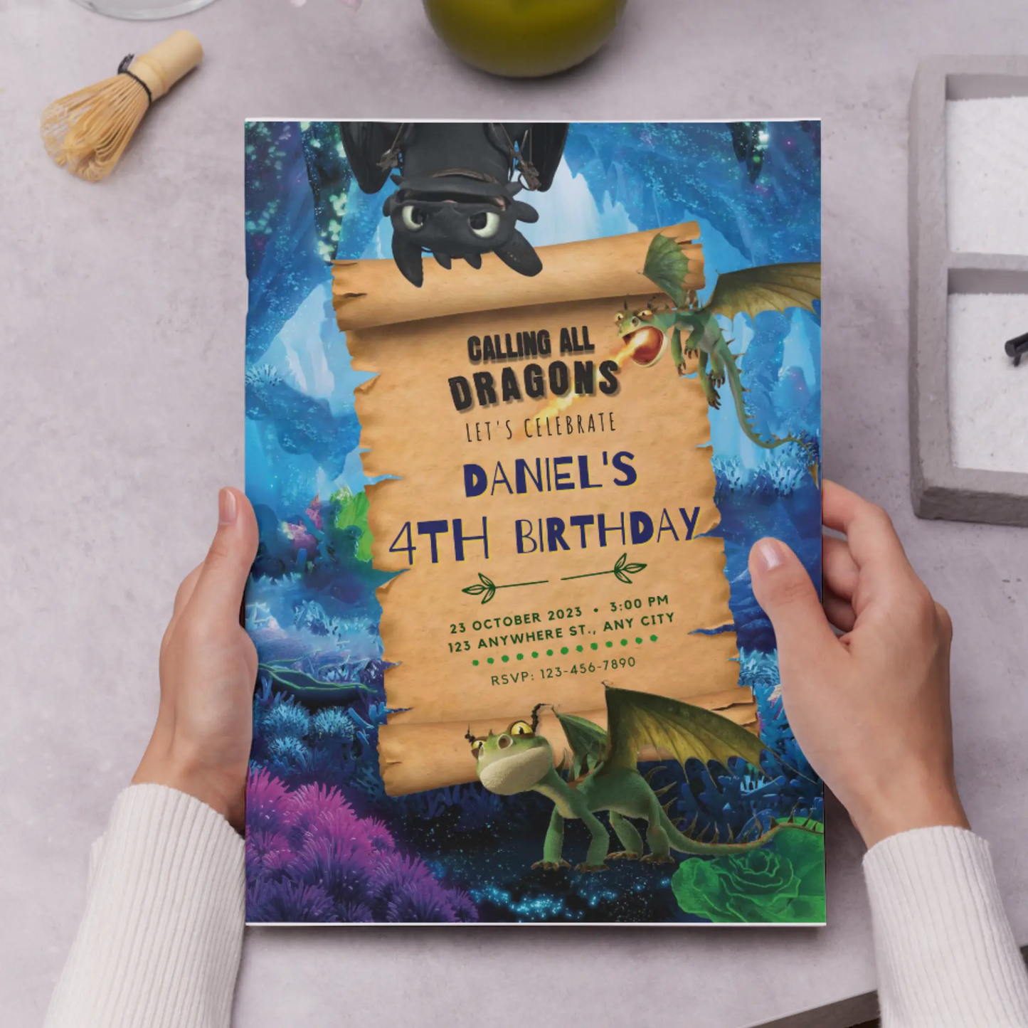 How to Train your Dragon Birthday Invitation Template - CreativeRino