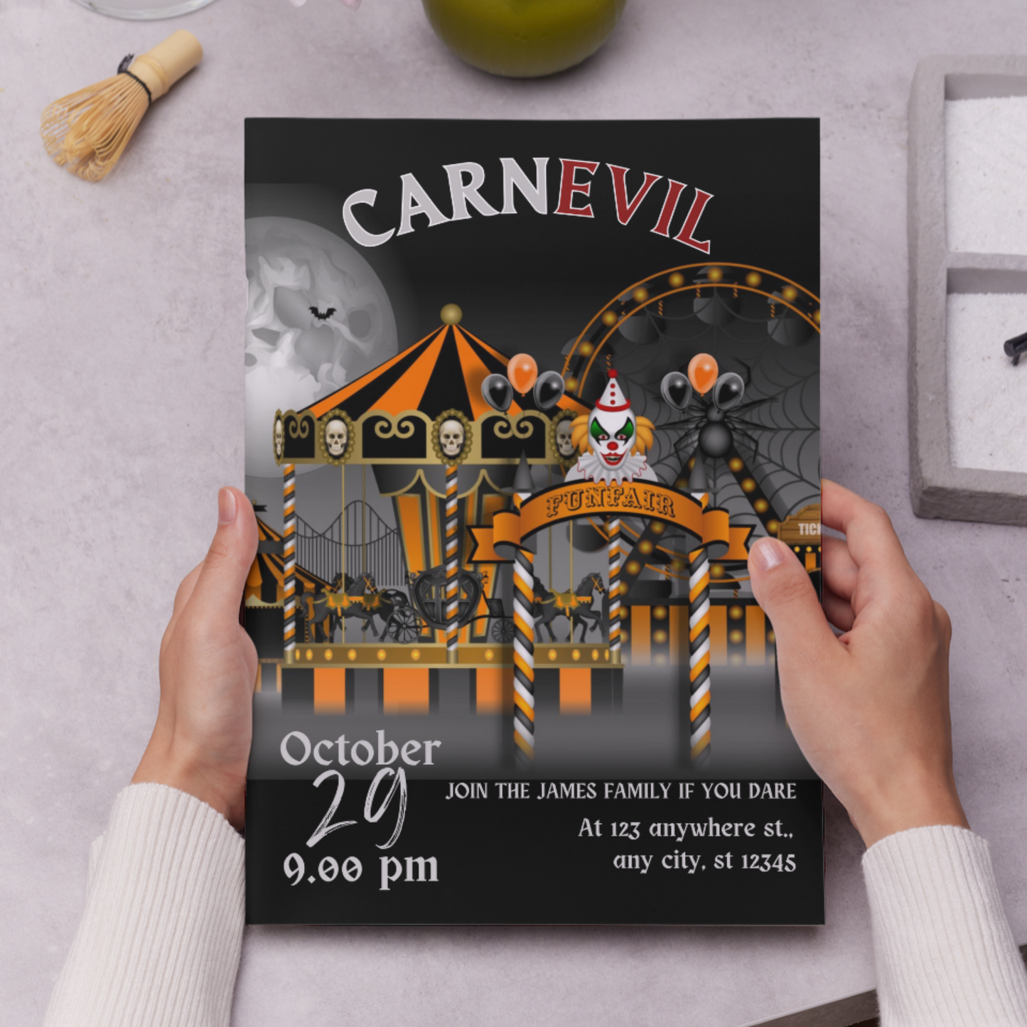 Halloween Carnival Invitation Template