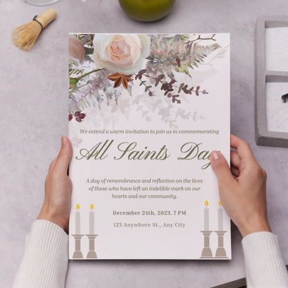 All Saints Day Invitation Template - CreativeRino