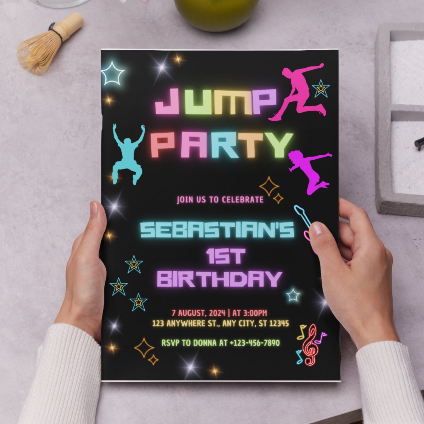 Jump Birthday Party Invitation Template