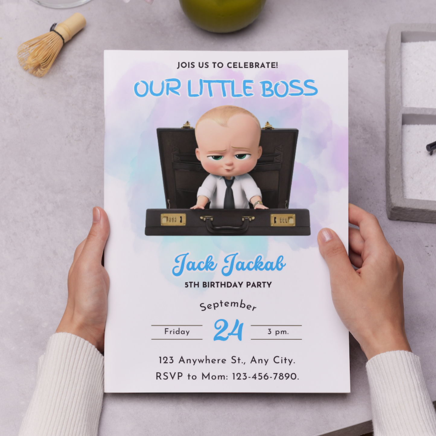 Boss Baby Birthday Invitation Template