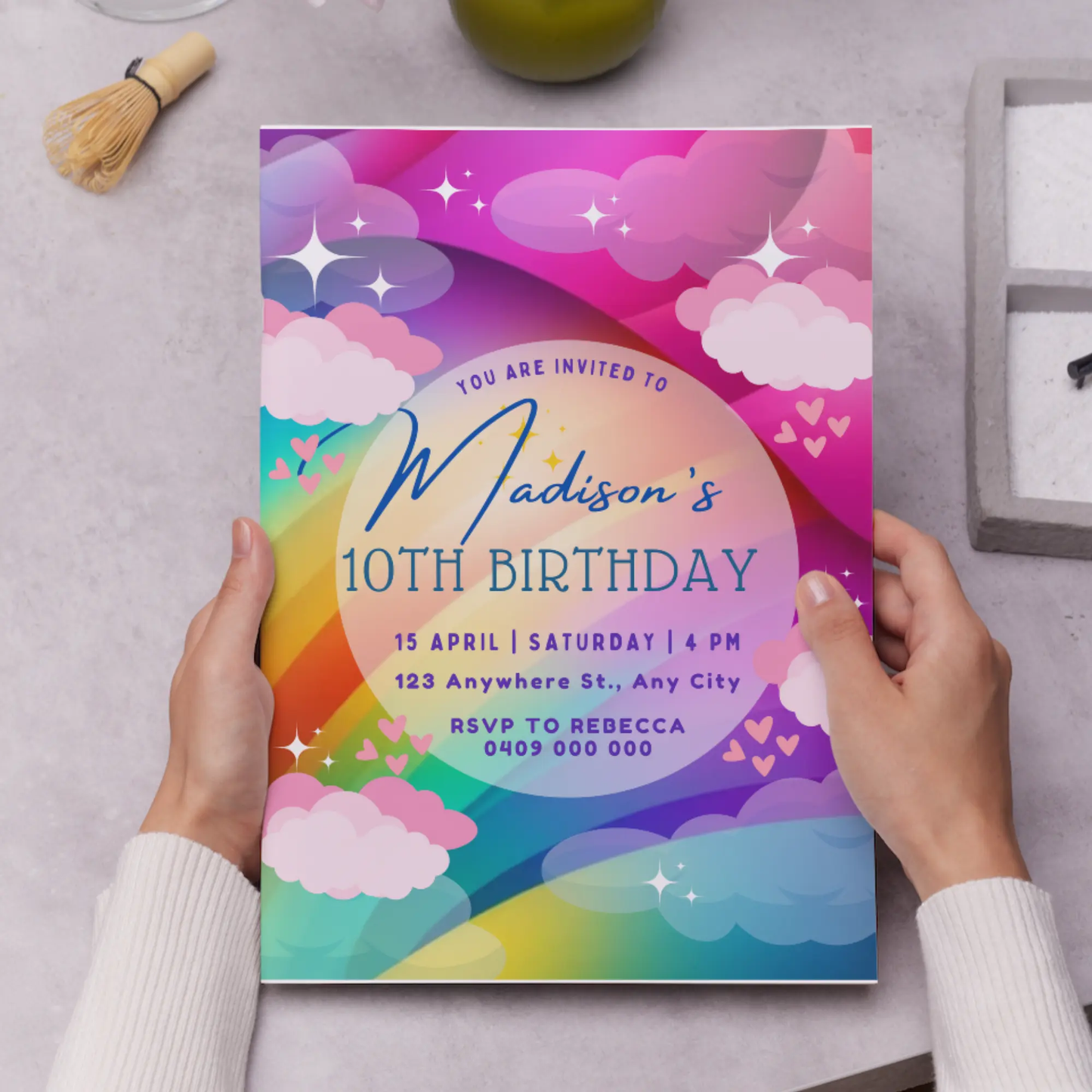 Tie Bye Birthday Invitation Template - CreativeRino