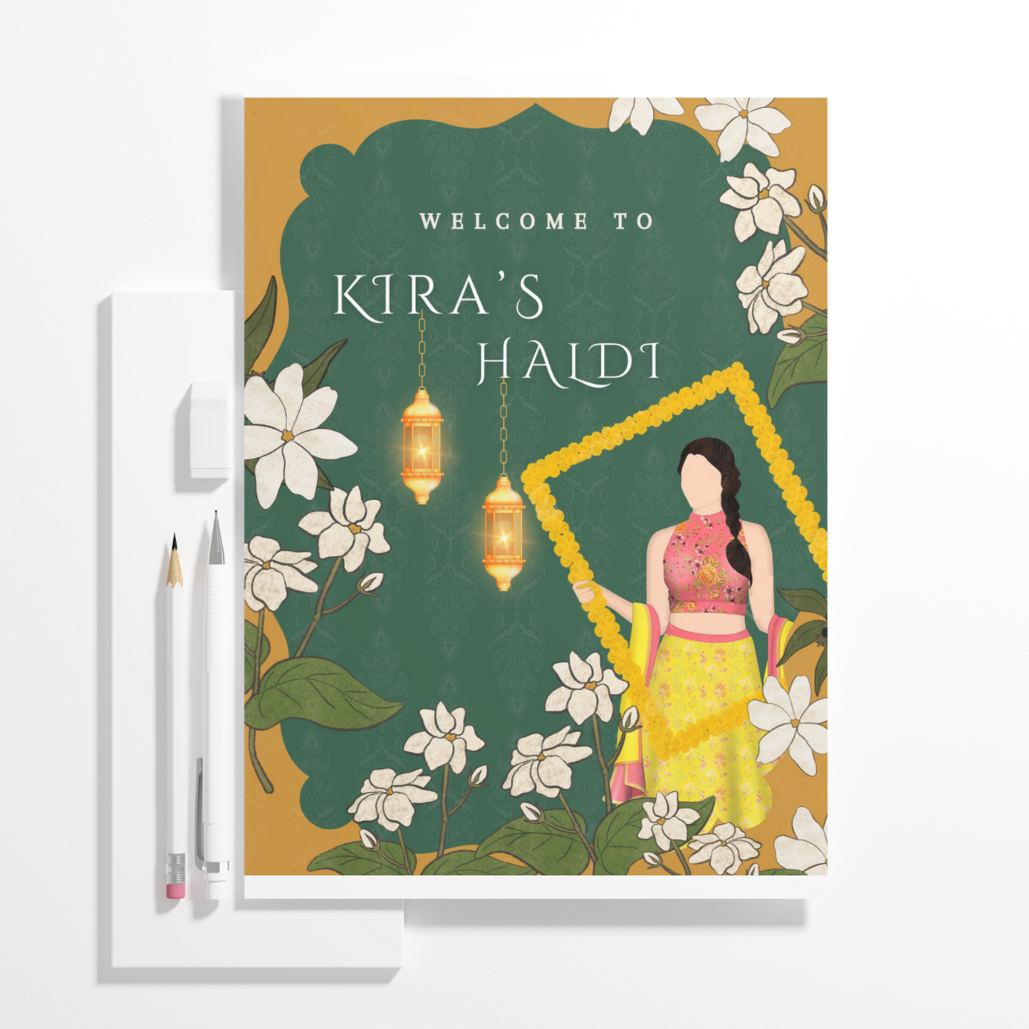 Maiyan Pithi Haldi Sign Template | Indian Wedding Welcome Sign